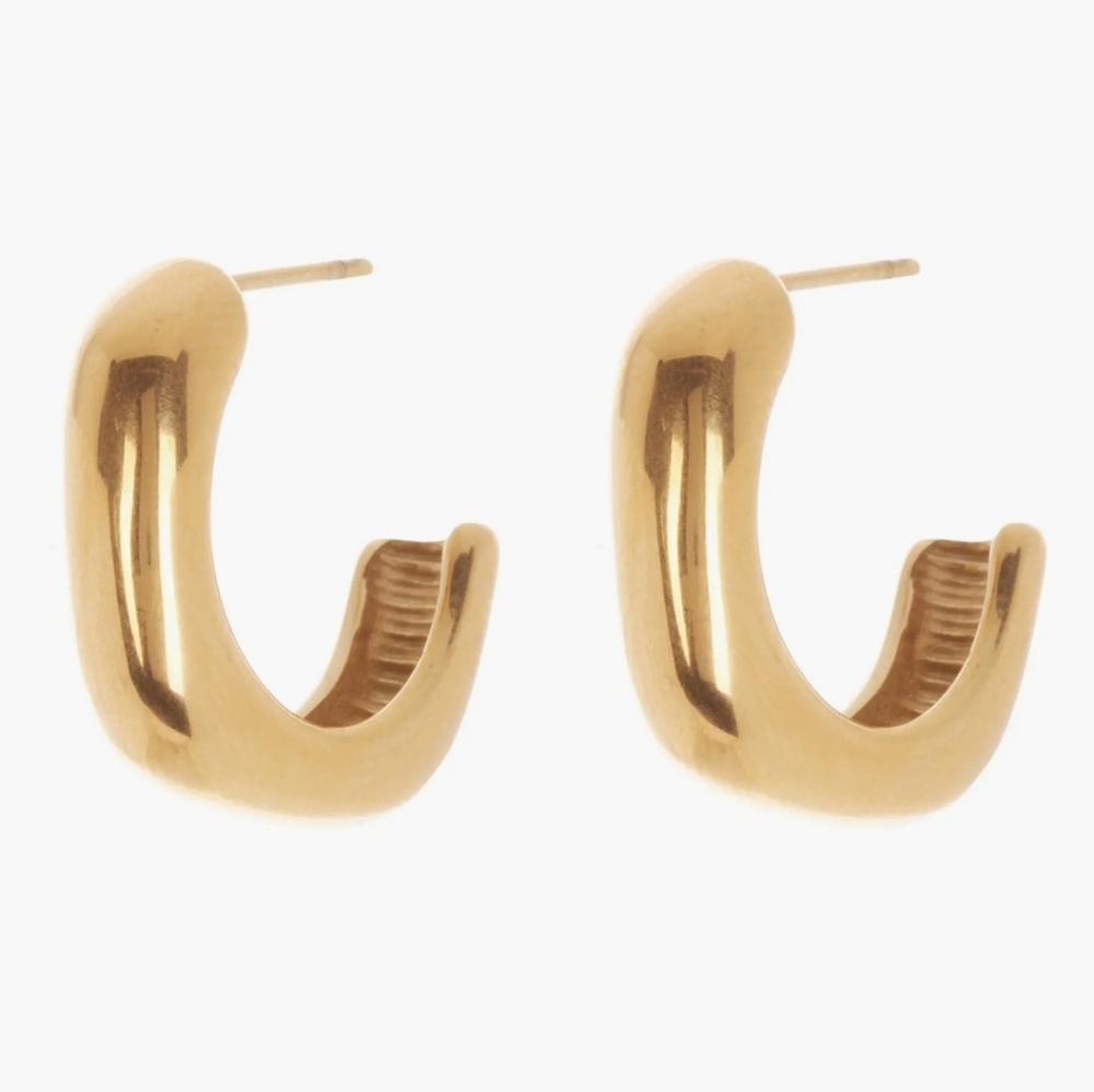 Earrings Nordsdrom Rack Waterproof Soft Square Huggie Hoop -NIP